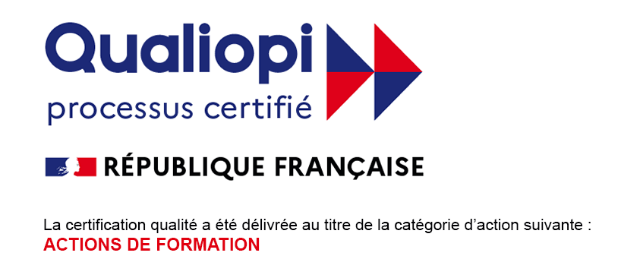 LOGO QUALIOPI REPUBLIQUE FRANCAISE POUR ACTION DE FORMATION