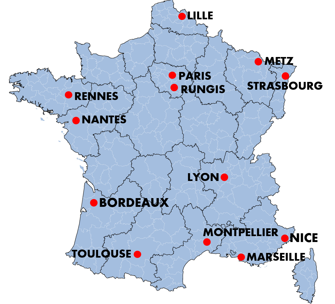 CARTE PRESENCE FLOBEL EN FRANCE